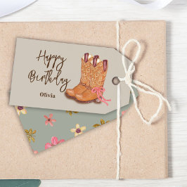 Etiqueta Para Presente Festa de aniversário Boots Boots Boots Boots, Garç