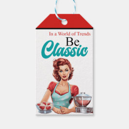 Etiqueta Para Presente Festa de Aniversário Clássica com Tema Pin-up Azul