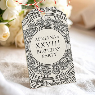 Etiqueta Para Presente Festa de aniversário com tema grego