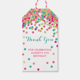 Etiqueta Para Presente Festa de aniversário da garota Obrigado por etique