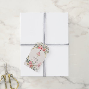 Etiqueta Para Presente festa de aniversário da princesa bailarina floral 