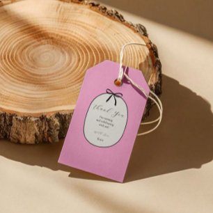 Etiqueta Para Presente Festa de Aniversário de 28 anos Minimalista Elegan
