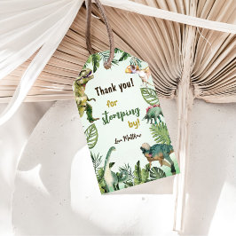 Etiqueta Para Presente Festa de aniversário de 3 anos de Menino Dinossaur