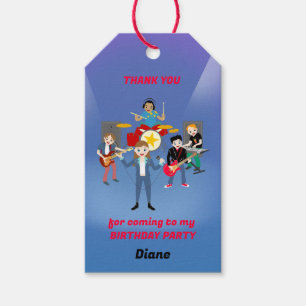Etiqueta Para Presente Festa de aniversário de Banda Rock Star
