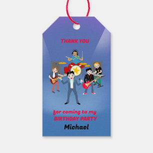 Etiqueta Para Presente Festa de aniversário de Banda Rock Star Boys