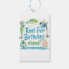 Etiqueta Para Presente Festa de aniversário de Capas de Pesca