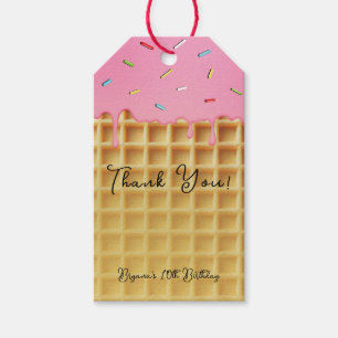 Etiqueta Para Presente Festa de Aniversário de Casquinha de Waffle com So