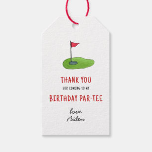 Etiqueta Para Presente Festa de Aniversário de Criança de Mini Golfe Obri