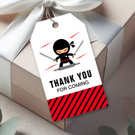Etiqueta Para Presente Festa de Aniversário de Crianças Ninja Guerreiro F