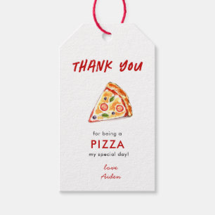Etiqueta Para Presente Festa de Aniversário de Crianças PIZZA Obrigado