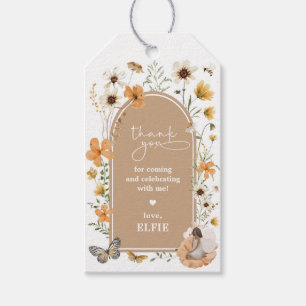 Etiqueta Para Presente Festa de aniversário de flor selvagem da pele cast