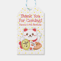 Festa de aniversário de Gatos Sortudos Cute Kawaii