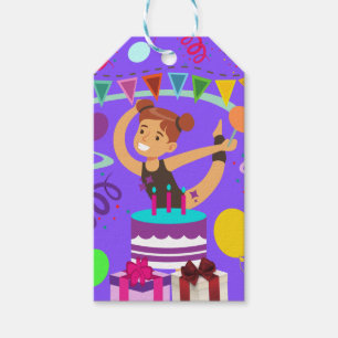 Etiqueta Para Presente Festa de aniversário de ginástica