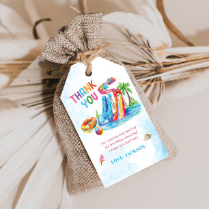 Etiqueta Para Presente Festa de aniversário De Lixeira De Água, De Lixo