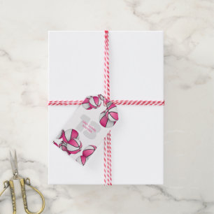 Etiqueta Para Presente festa de aniversario de meninas branco rosa de bas