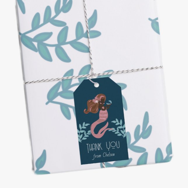 Etiqueta Para Presente Festa de aniversario de meninas Sereia (Criador carregado)