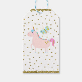 Etiqueta Para Presente Festa de Aniversário de Meninas Unicórnio Brilho R