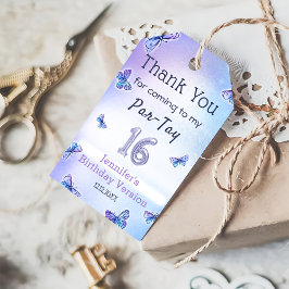 Etiqueta Para Presente Festa de aniversário de orelhas roxas