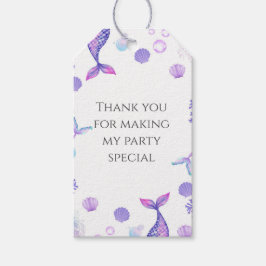 Etiqueta Para Presente Festa de aniversário de Sereia Roxa