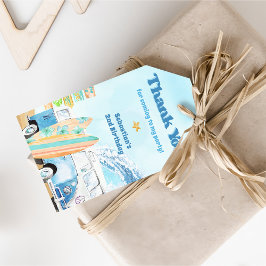Etiqueta Para Presente Festa de aniversário de surfe na praia