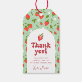 Etiqueta Para Presente Festa de Aniversário de Um Ano Morango Berry