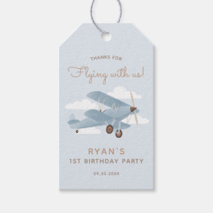 Etiqueta Para Presente Festa de aniversário do avião viagens vintage