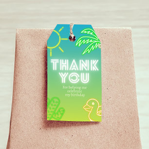 Etiqueta Para Presente Festa de Aniversário do Menino na Piscina