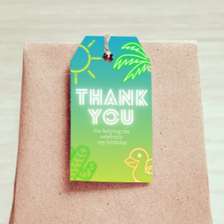 Etiqueta Para Presente Festa de Aniversário do Menino na Piscina