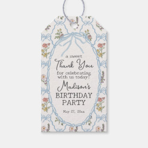 Etiqueta Para Presente Festa de Aniversário Floral Pastel de Jardim da Pr