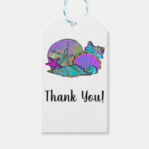 Etiqueta Para Presente Festa de aniversário Glitter Sparkle do Mar de Pra