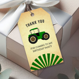 Etiqueta Para Presente Festa de Aniversário Infantil Trator da Fazenda Ve