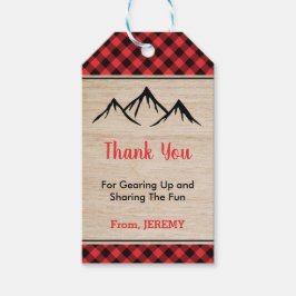 Etiqueta Para Presente Festa de aniversário Lumberjack Favorito Obrigado