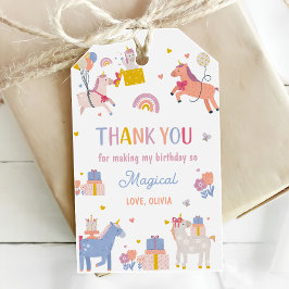 Etiqueta Para Presente Festa de Aniversário Magica do Arco-íris Unicórnio