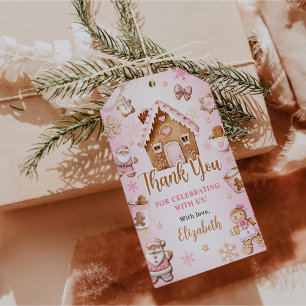 Etiqueta Para Presente Festa de Aniversário Menina Casa de Biscoito de Na