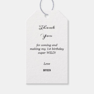 Etiqueta Para Presente Festa de aniversário Minimalista Simples