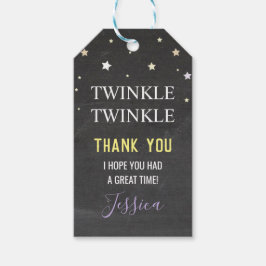 Etiqueta Para Presente Festa de aniversário Obrigado Tags Twinkle Twinkle