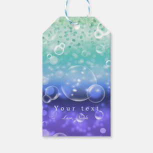 Etiqueta Para Presente Festa de Aniversário Oceano Tropical Sob O Mar