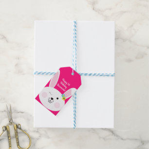 Etiqueta Para Presente Festa de aniversário Primavera de Páscoa Bunny Rab