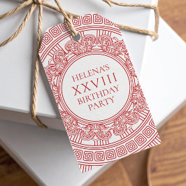 Etiqueta Para Presente Festa de aniversário rosa-deusa grega