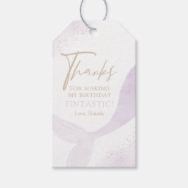Etiqueta Para Presente Festa de aniversário Roxo de Sereia