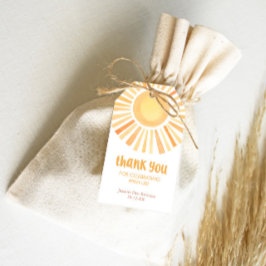 Etiqueta Para Presente Festa de aniversário solar amarela colorida