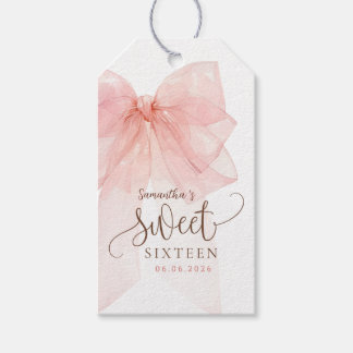 Etiqueta Para Presente Festa de Aniversário Sweet 16 Arco Rosa