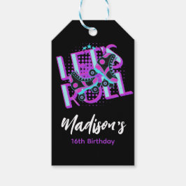 Etiqueta Para Presente Festa de Aniversário Tema Patins Sweet 16