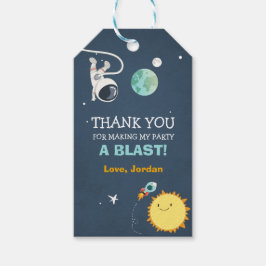 Etiqueta Para Presente Festa de Astronauta do Foguete de Foguete Externo