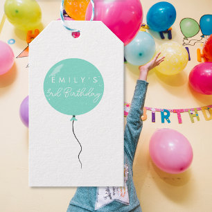 Etiqueta Para Presente Festa de balão personalizada aniversário batizado
