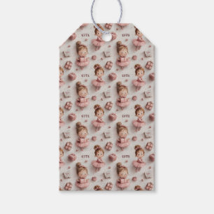 Etiqueta Para Presente Festa de Ballet em Blush e Rosa Ballet