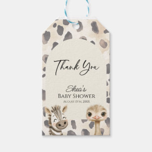 Etiqueta Para Presente Festa de Bebê Safari do Selvagem 