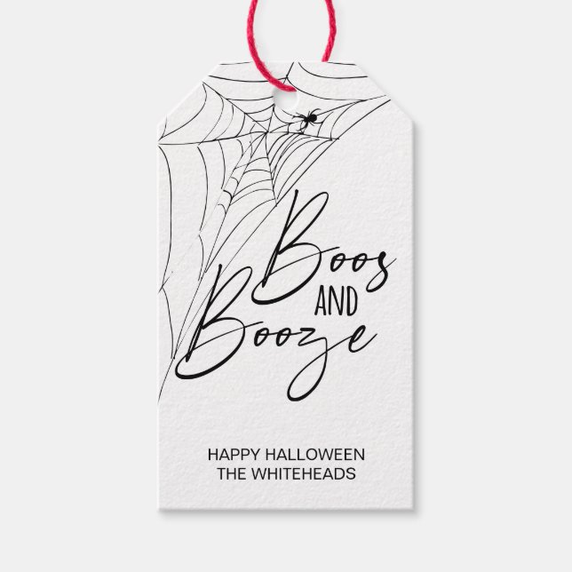 Etiqueta Para Presente Festa de Boos e Booze Halloween (Frente)