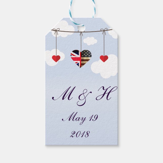 Etiqueta Para Presente Festa de casamento real (Frente)