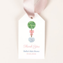 Etiqueta Para Presente Festa de Chá Clássica de Menina Obrigado